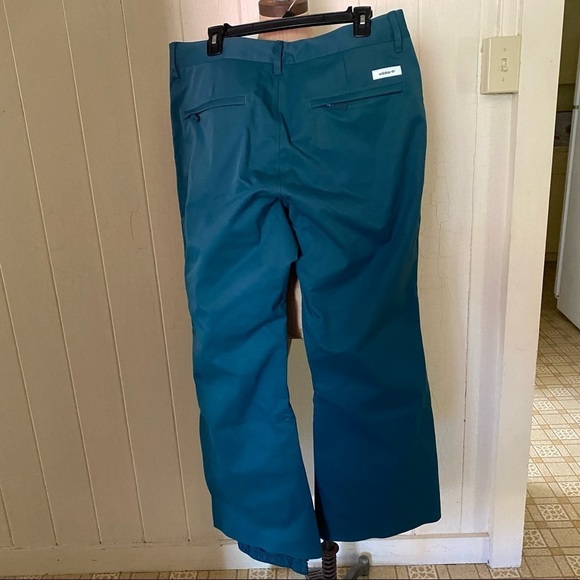 NEW ADIDAS Originals sz L Men's Snow Chino Pants Teal - Picture 2 of 7